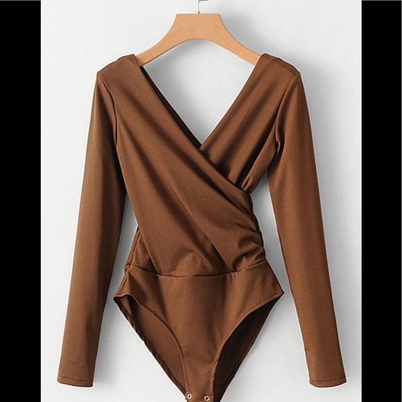 Low Cut Ribbed Bodysuit NEW